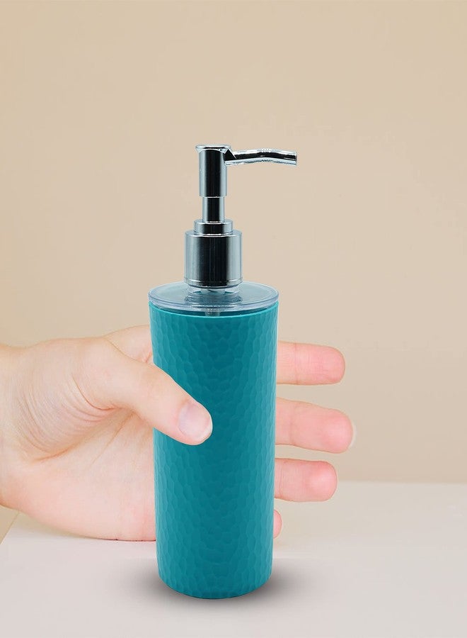 SHENRON Plastic Bathroom Accessories Set with Toothbrush Holder and Handwash Liquid Dispenser for Wash Basin, Bathroom and Sink (Blue) - Image 4